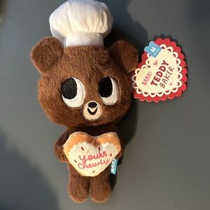 Bark Teddy Baker Plush with White Chef Hat
